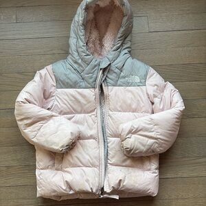 The North Face size 4T toddler pink moondoggy jacket